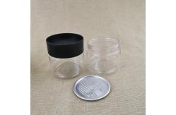 China Stackable Black Screw Cap 438 Ml 51g Transparent PET Jar supplier