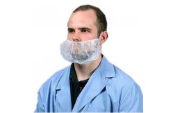 China Food Industry Beard Covers Disposable , Large Beard Nets With Elastic Earloop supplier