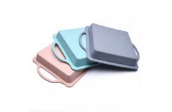 China Tasteless Rectangular Silicone Bread Pan 23x20cm supplier