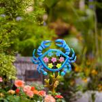Animal Crab Metal Yard Ornaments For Home Decoration Easy Installation for sale