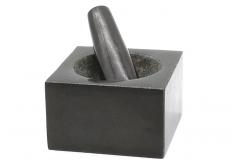 China Square Custom Granite Stone Mortar And Pestle Set For Kitchen supplier