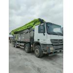 Second Hand Used Benz 56m Zoomlion Concrete Pump Truck 1370mm Feeding Height for sale
