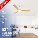 1stshine Reversible Motor LED Ceiling Fan with Metal ABS Lamp Body Material and 3 Blades for sale