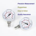Industrial Grade Pressure Gauges mbar for Environment Temperature -20- 80C Thread Type 1/4 for sale