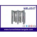 Led Display Pedestrian Security Gates Controlled Stainless Steel Turnstile Full Height for sale