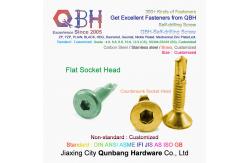 China QBH Yellow Zinc Plated YZP Socket Notch CKS Countersunk Head Self Drilling Screws supplier