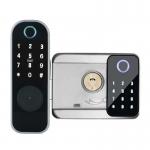 Ttlock Tuya APP Double Sided Fingerprint Lock For Iron Gate Silver Black for sale