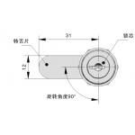 ISO Silver Cabinet Box Lock Electrical Cabinet Latch For ToolBox
