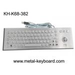 Rugged Vandal resistant metal keyboard with trackball , PS / 2 connector for sale