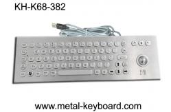 China Rugged Vandal resistant metal keyboard with trackball , PS / 2 connector supplier