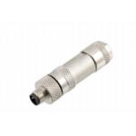 IP67 3/4pin M8 Straight Male Metal Assembled Plug with Screw Terminal Industrial for sale