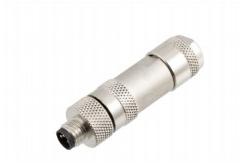 China IP67 3/4pin M8 Straight Male Metal Assembled Plug with Screw Terminal Industrial supplier
