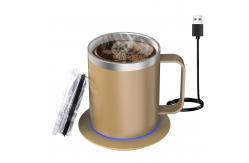 China Thermostatic Temperature Control Self Heating Ceramic Mug 55 Degree supplier