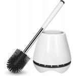 Ergonomic Silicone Toilet Cleaning Brush SS304 Handle Bathroom Bowl Brush for sale