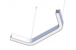 China Customized LED Curved Light 60W 3000lm-10000lm Curved Led Ceiling Light supplier