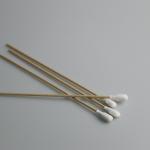 Polyester Industrial Cotton Swab Precision Tip Lint Free Wooden Handle for sale