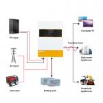 48v Solar Inverter Single Phase 6.2kw Off Grid Hybrid Inverter 6200W 6.2KVA MPPT Pure Sine Wave 48V 6.2kw Hybrid Solar Inverter for sale