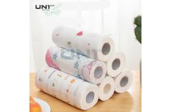 China Biodegradable Reusable Spunlace Nonwoven Fabric Bamboo Fiber Towel Cleaning Cloths Roll supplier
