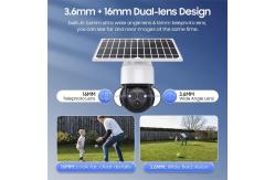 China 6MP 4G Solar Camera 12X Zoom Dual Lens PTZ Camera Auto Tracking Camera supplier