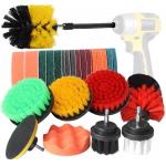 26 Pieces Drill Brush Attachment Set Power Drill Cleaning Brush Scrubber Pads for sale