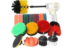 China 26 Pieces Drill Brush Attachment Set Power Drill Cleaning Brush Scrubber Pads supplier