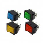 Brass spare parts 6 pins rocker switch with lamp for sale