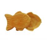 Fish Shaped Waffle Ice Cream Cone , Chocolate Sugar Cones Golden Color for sale