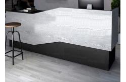China Elegant Customized Size Retail Checkout Counter With Acrylic / Silkscreen Logo supplier