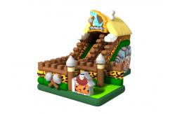 China Inflatable Ancient Time Dry Slide / Full Printing Inflatable Safari Park Slide supplier