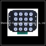 Zinc Alloy Custom Keyboard Pad Transparent Button Password Lock For Public Telephone for sale