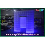 Inflatable Photo Booth Enclosure LED Lighting Air Inflatable , Large Inflatables Event Red / Green