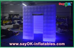 China Inflatable Photo Booth Enclosure LED Lighting Air Inflatable , Large Inflatables Event Red / Green supplier