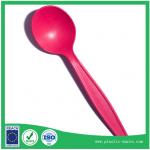 Red color biodegradable corn starch spoons for sale