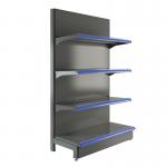 Mini Steel Supermarket Display Rack Shelf Storage System Store Fixture Punched Holes for sale