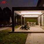 Customized Size 3x3m Motorized Aluminum Pergola in White with Smart Home Integration for sale