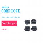 Oval Cord Lock Plastic Stopper Double Holes for sale