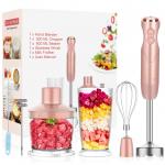 FDA Electric Hand Held Food Blenders 600W 800W Pink Hand Blender for sale