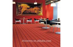 China Colorful stripe loop pile pattern exhibition hall carpet supplier