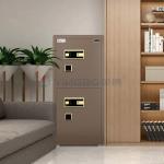 95kg Smart Home Safe Fingerprint Lock Double Door YB/RS-120D Coffee
