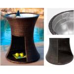 Customized Pool Furniture Resin Wicker Plastic Rattan Cooler Rattan Garden Beverage Cooler