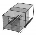 Black Stacking Wire Mesh Home Storage Baskets For Neatening And Organization for sale