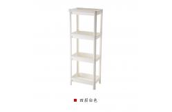 China 4 Layers Kitchen Storage Rack On Wheels Plastic Organizer Shelf supplier