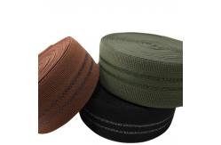 China Custom Striped Nylon Golden Metallic Elastic Webbing for Cloth supplier