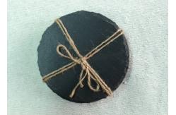 China 4 Pieces Slate Round Stone Coasters Eco Friendly For Hotel / Restaurant supplier