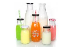 China Transparent Glass Milk Containers Chili Sauce Glass Bottle 8oz 12 oz supplier