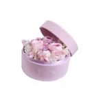 Luxury Printing Paper Tube Packaging / Black Red Round Flower Gift Box for sale