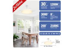 China Acrylic Blades Invisible Ceiling Fan With Light / DC Motor Energy Saving supplier