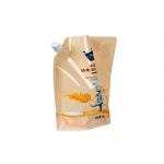 Special Shape Stand Up Spout Pouch , Plastic Liquid Pouch With Spout 100ml 200ml