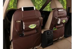 China Double Sided Leather Foam Car Seat Back Storage Bag EN71 Certificate supplier