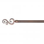 Iron Pipe Curtain Rods With Flower Shape Finial For Bedroom